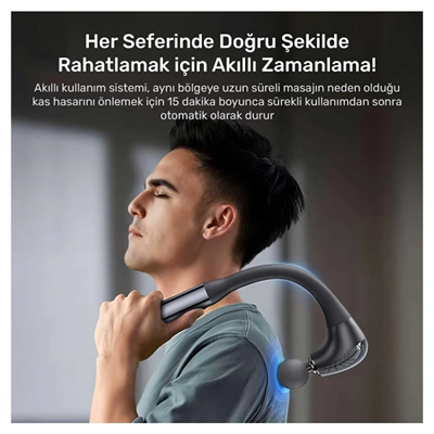 4 Başlıklı Uzun Saplı Ergonomik Profesyonel Sporcu Masaj Tabancası