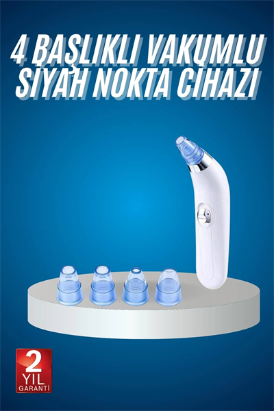 4 Başlıklı Vakumlu Siyah Nokta Ve Yüz Temizleme Cihazı