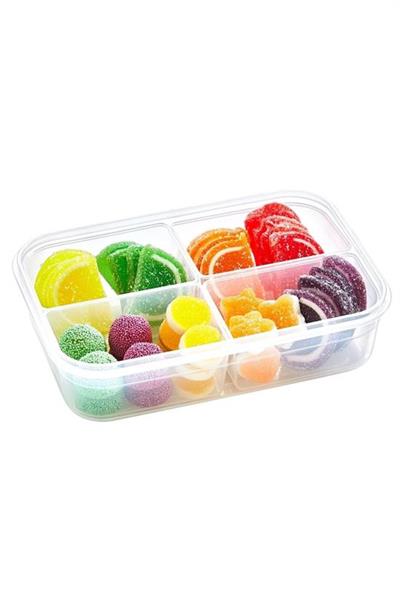 4 Bölmeli Sızdırmaz Contalı Kilitli Kapaklı 1 Litre Erzak Saklama Kabı -LC520 (3936)