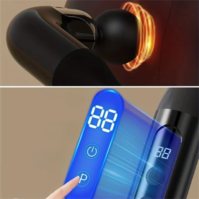 4 Farklı Başlıklı Uzun Saplı Derin Doku Masaj Tabancası, Boyun, Omuz Ve Sırt İçin Ergonomik Saplı Çoklu Masaj Modlu Taşınabilir Masaj Aleti Bx40