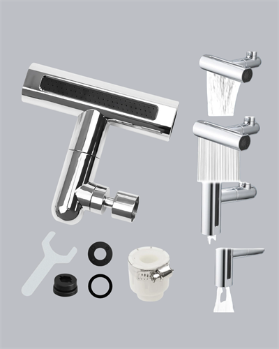 4 Fonksiyonlu Musluk Başlığı 360 Derece Dönebilen ve Su Tasarruflu