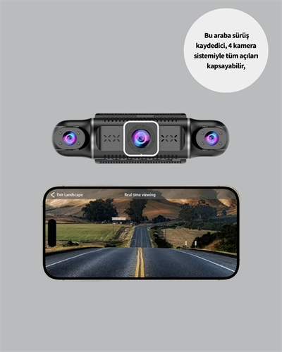 4 Kameralı Araç Kayıt Cihazı Full HD Park İzleme Gece Görüş
