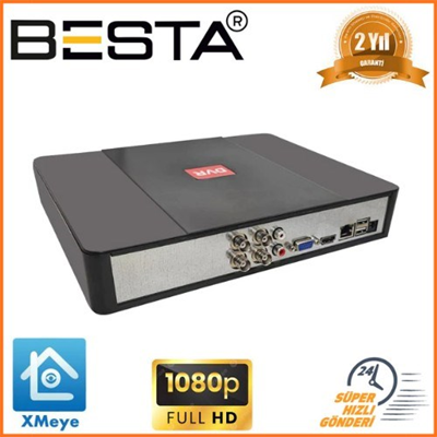 4 Kanal 1080N Tek Sesli Hibrit DVR Kayıt Cihazı KD-204