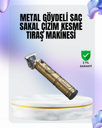 4 Kılavuz Taraklı Profesyonel Saç ve Sakal Kesme Makinesi