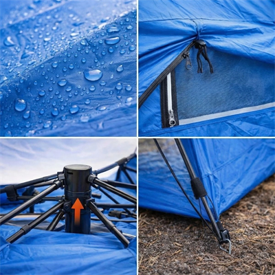 4 Kişilik Otomatik Kamp Çadırı – Çift Katmanlı, Suya Dayanıklı, Hızlı Kurulum Outdoor Aile Ve Doğa Çadırı 200x200x140 Cm Bx40