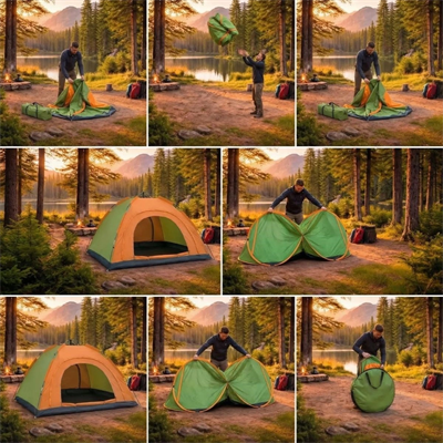 4 Kişilik Yarı Otomatik Kamp Çadırı – Suya Dayanıklı, Hızlı Kurulumlu Outdoor Aile Çadırı, Doğa, Kamp Ve Piknik 200x200x135 Cm Bx40