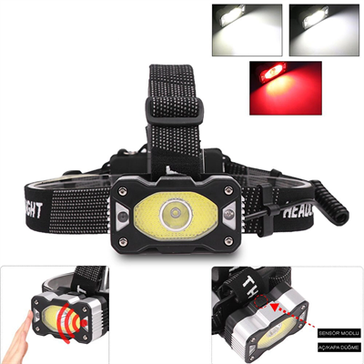 4 Modlu Sensörlü Şarjlı Güçlü Kafa Lambası Wt-248