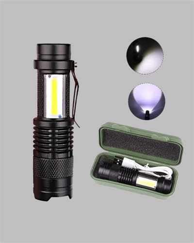 4 Modlu USB Şarjlı LED El Feneri Kamp ve Outdoor