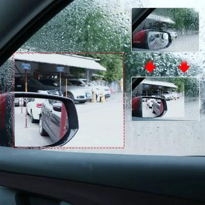 4 Parça Yan Aynalar ve Yan Camlar İçin Araç Ayna Yağmur Kaydırıcı ve Cam Buğu Önleyici Film Seti (3936)