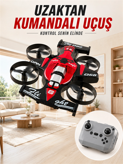 4 Pervaneli RC Drone Uzaktan Kumandalı 360 Derece Dönüşlü Akrobatik Uçan Oyuncak