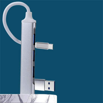 4 Port'lu Bağlantı İstasyonu Ultra İnce Usb Bölücü Type-c Tipi Çoklu Arayüz Adaptörü Multi Usb Çoklayıcı Bx40