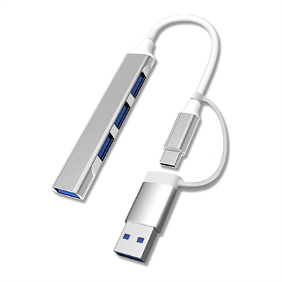 4 Port'lu Bağlantı İstasyonu Ultra İnce Usb Bölücü Type-c Tipi Çoklu Arayüz Adaptörü Multi Usb Çoklayıcı Bx40