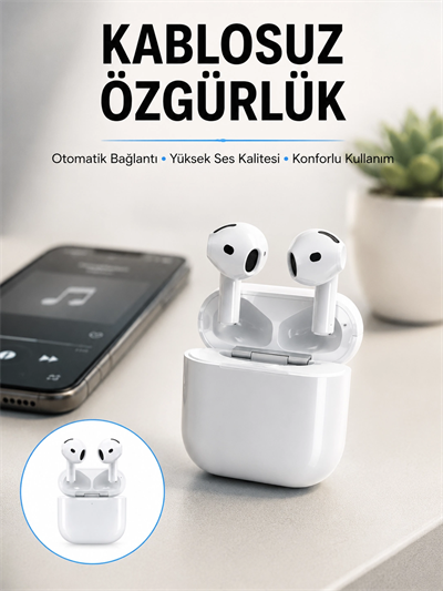 4.Nesil Bluetooth Kulaklık Yüksek Ses Kaliteli Dokunmatik Kontrol Özellikli Yeni Nesil