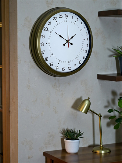 40 Cm Eskitme Metal 24 Saat Göstergeli Özel Tasarım Duvar Saati