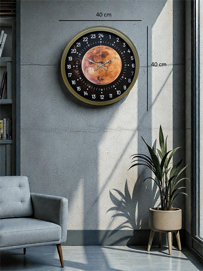 40 Cm Eskitme Metal 24 Saat Göstergeli Özel Tasarım Duvar Saati