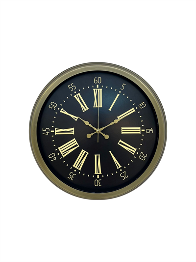 40 Cm Metal Antik Roma Eskitme Duvar Saati