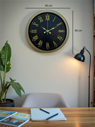 40 Cm Metal Vintage Roma Rakamlı Duvar Saati