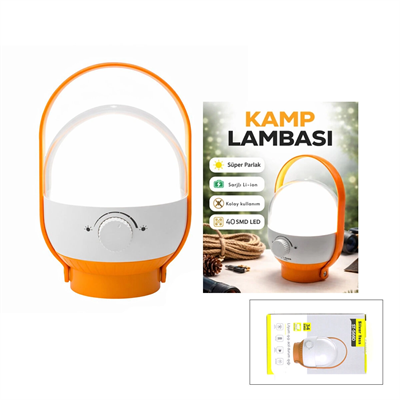40 Led Kamp Lambası - Fener Usb Şarjlı Ayarlanabilir Işık 6.4w - 2400mah St-5660 Bx40