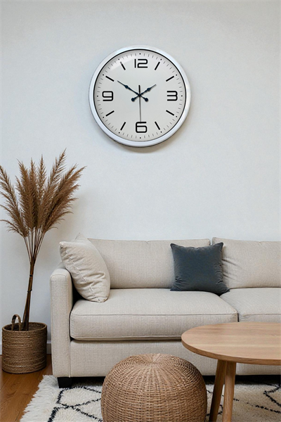 40 cm Beyaz Metal Modern Duvar Saati