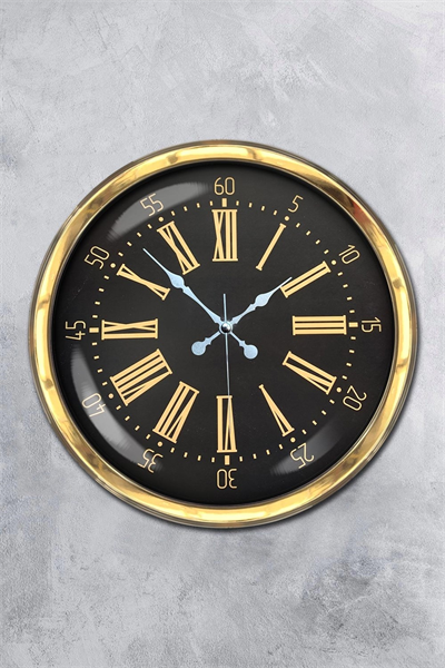 40 cm Metal Gold Roma Rakamlı Duvar Saati