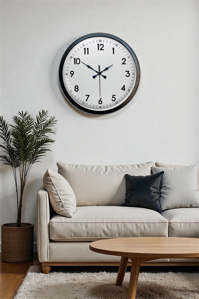 40 cm Siyah Metal Standart Duvar Saati