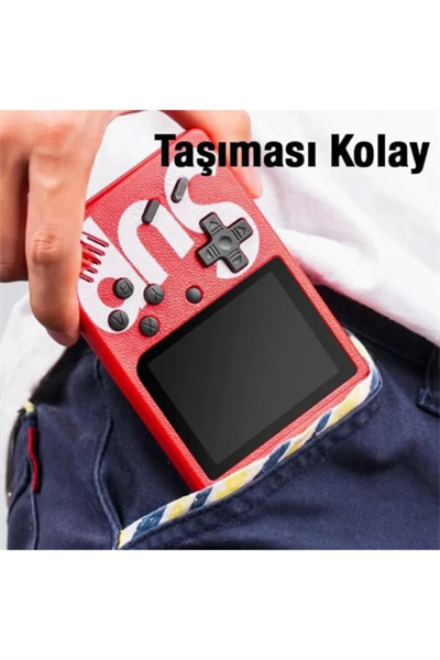 400 Klasik Oyun Yüklü, Taşınabilir Mini Oyun Konsolu - Şarj Edilebilir Bataryalı