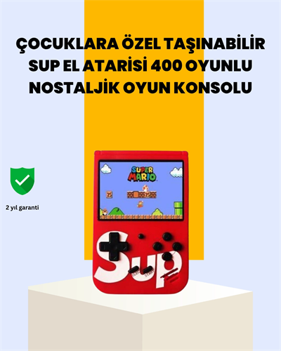 400 Oyunlu Taşınabilir Retro El Konsolu