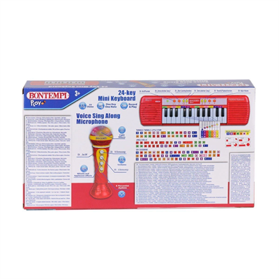 4002120  Elektronik Mikrofonlu Org 24 Tuş Kırmızı