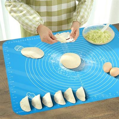40*50 cm Silikon Ölçekli Kullanımı Kolay Hamur Açma Matı Ekmek Mantı Makarna Hamuru Yoğurma Matı (3936)
