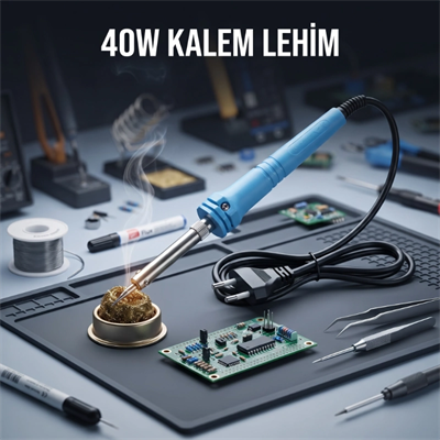 40W Kalem Lehim Makinesi - Elektrikli - Mavi Renk