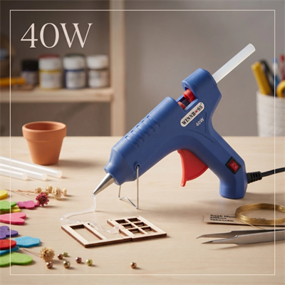 40W Sıcak Silikon Tabancası - 11 mm Mum Silikon Uyumlu