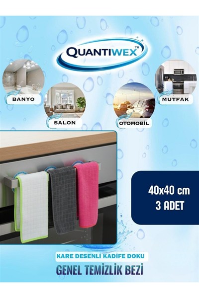 40x40 3’lü Mikrofiber Cam Bezi Seti – İz Bırakmayan Sihirli Temizlik ve Oto Kurulama Bezi