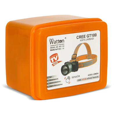 4200 Lümen Şarjlı Sensörlü Göstergeli Kafa Lambası Wt-719