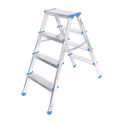 4+4 Çift Basamaklı Alüminyum Metal Merdiven