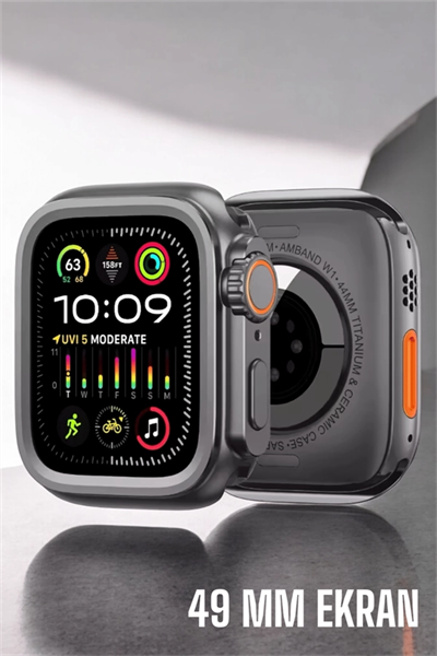 45 MM Gri Kasa Ultra Akıllı Saat Sesli Görüşme, Sağlık Takibi, Suya Dayanıklı