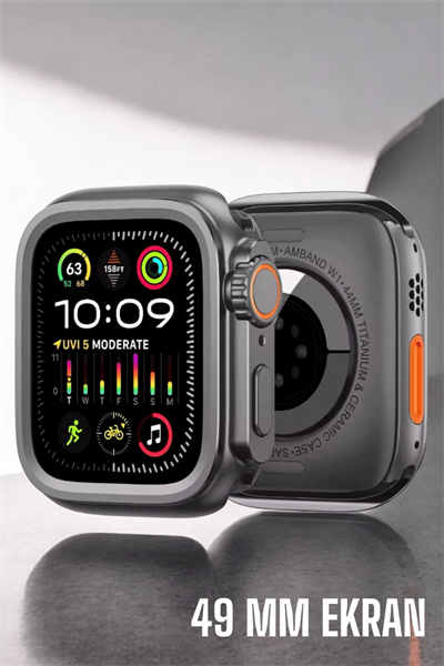 45 MM Gri Kasa Ultra Akıllı Saat Sesli Görüşme, Sağlık Takibi, Suya Dayanıklı