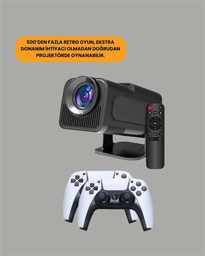 450 ANSI Lümen, 4K Destekli Kompakt Ev Projektörü