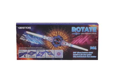 456-44M ÇİFT TARAFLI 360 DRC DÖNEBİLEN KIVILCIM SAÇAN 7 RENK LED IŞIKLI KILIÇ