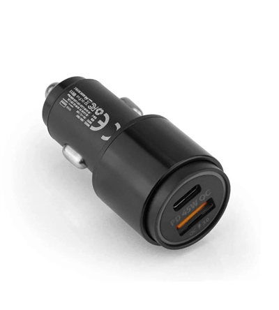 45W PD USB Oto Şarj Kafa Hızlı Şarj Çakmaklık Adaptörü, USB-C ve USB-A Çıkışlı, iPhone ve Android Uyumlu