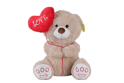 4740 SUN-JNH-PFF-SK PELUŞ AYI KALPLİ BALONLU 40CM 2R