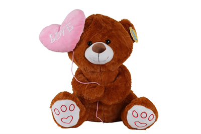 4740 SUN-JNH-PFF-SK PELUŞ AYI KALPLİ BALONLU 40CM 2R