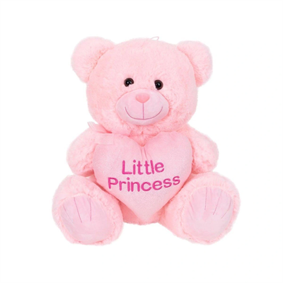 4763 Peluş Ayı Prens ve Prenses Kalpli Ayı 45 cm