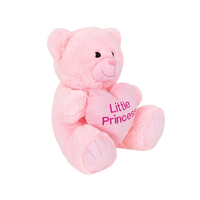 4763 Peluş Ayı Prens ve Prenses Kalpli Ayı 45 cm