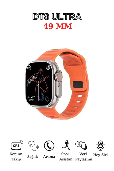 49 mm Ekranlı GPS ve NFC Özellikli Akıllı Saat, Nabız ve Uyku Takibi ile Sesli Görüşme İmkanı Sunar
