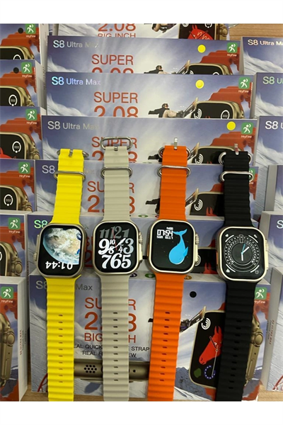 49 mm Ekranlı Siyah Silikon Kordonlu Akıllı Saat, Nabız Sensörü ve Sesli Görüşme Özellikli