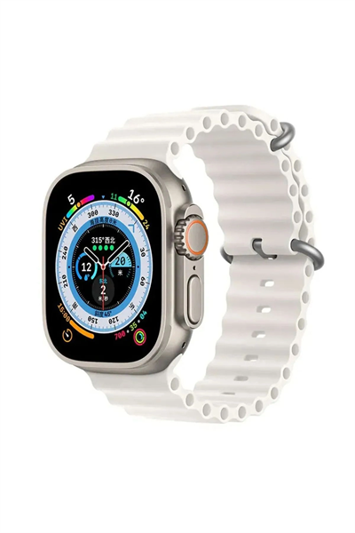 49mm Metalik Kasa ve Silikon Kordonlu, GPS ve Nabız Sensörü Özellikli Akıllı Saat