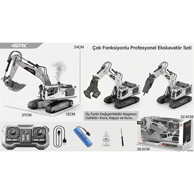 4D-E3 METAL DEĞİŞEBİLEN 3 BAŞLIKLI DUMAN ATAN İŞ MAKİNASI