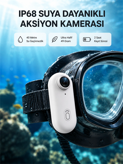 4K  Suya Dayanıklı Aksiyon Spor Kamerası 120° Geniş Açı ve WiFi Destekli