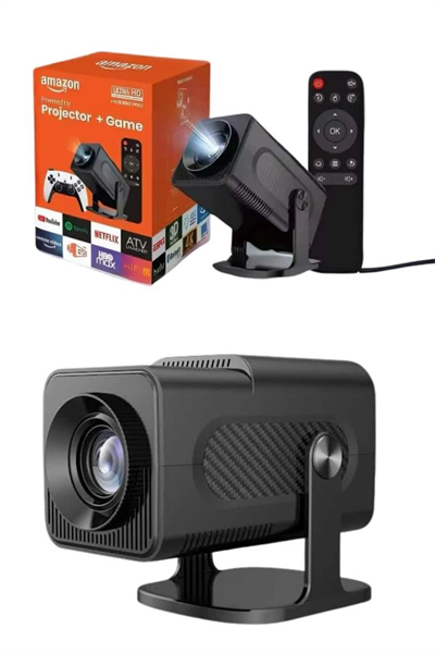 4K Android Smart Wi-fi Çift Kollu Projeksiyon Game Box Kumandalı Taşınabilir