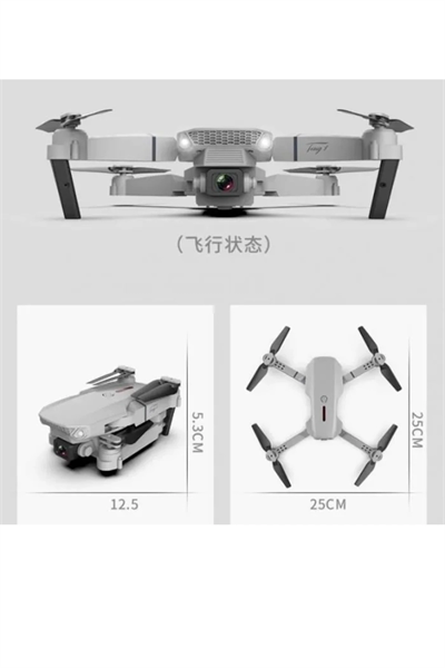 4K Çift Kameralı Katlanabilir Drone, WiFi Kontrol ve Uzaktan Kumanda ile Kullanım